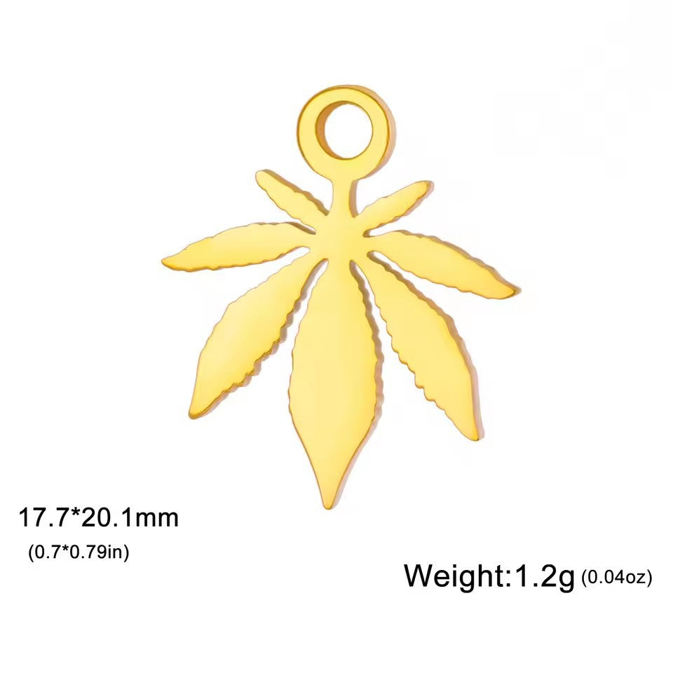 Wholesale 18k gold five-pointed star pendant handmade diy bracelet charm accessories